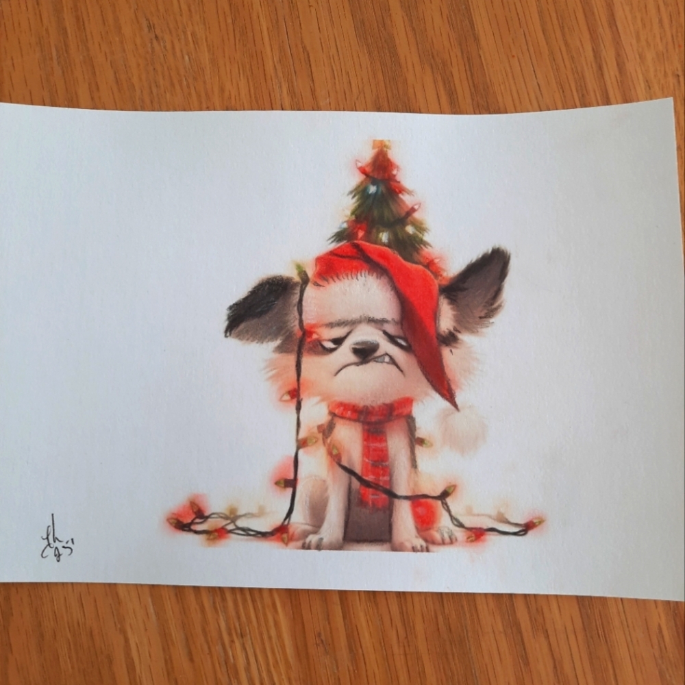 3 for 25$ Hand Drawing Art - 5 X 7 With Enveloppe - Handmade Card